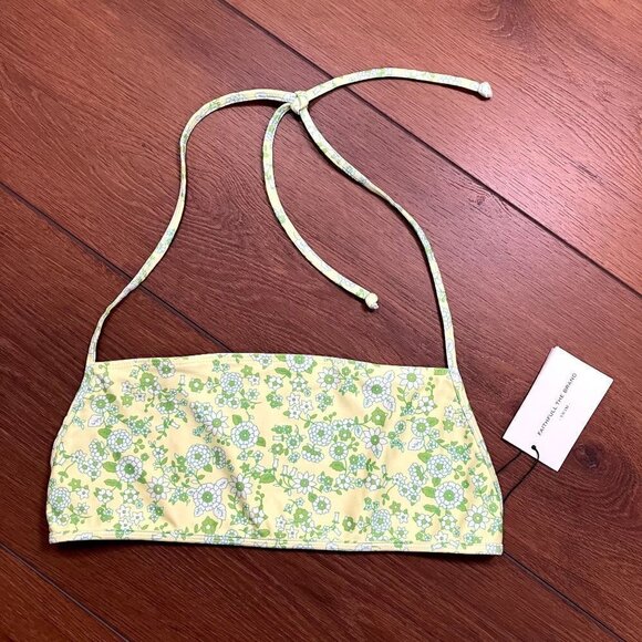 Faithfull the Brand NWT Isa Bikini Top Cremona Floral Print  (Sz L) - Picture 2 of 7